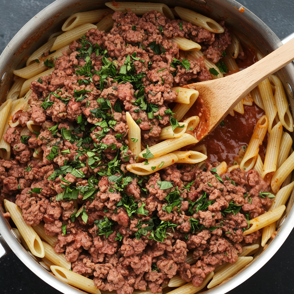 Easy Slow Cooker Beef Pasta