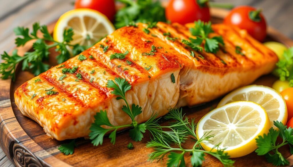 Grilled Salmon with Fresh Herbs