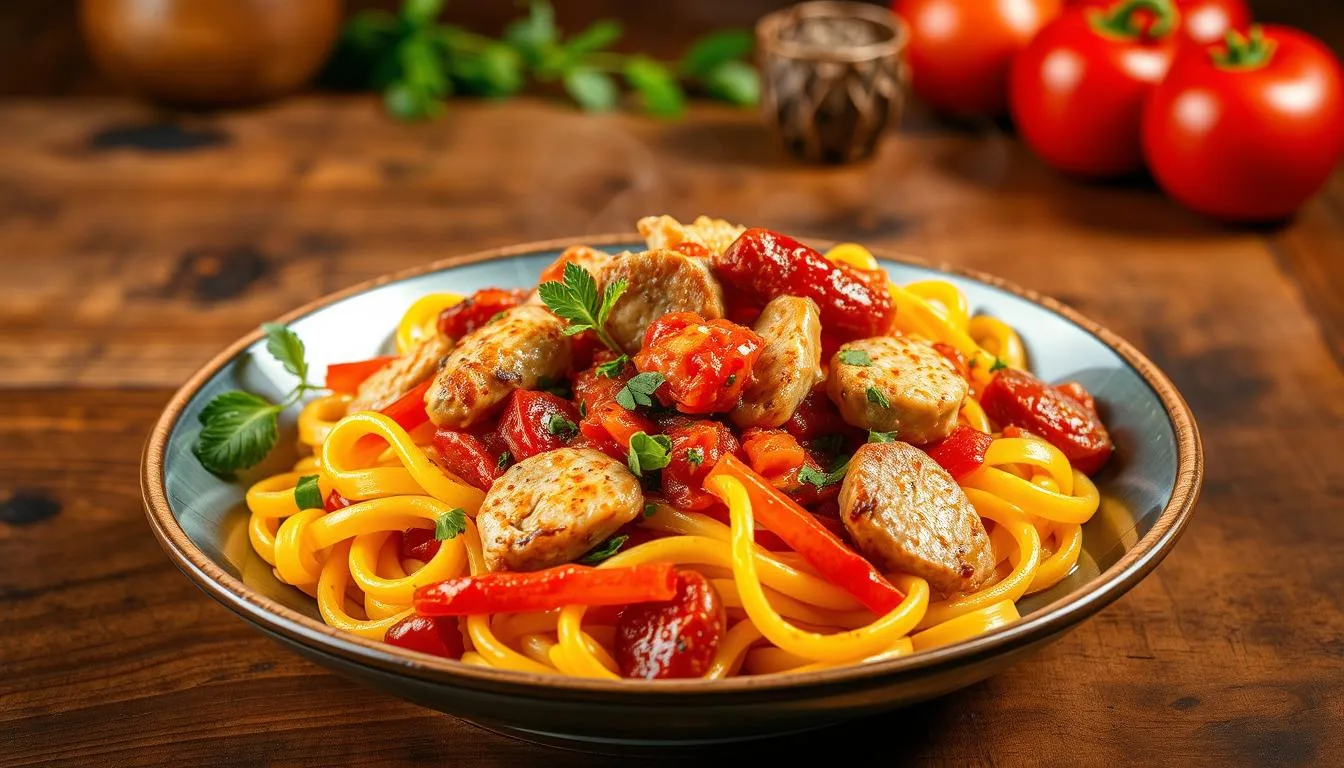 chicken and italian sausage recipes with pasta