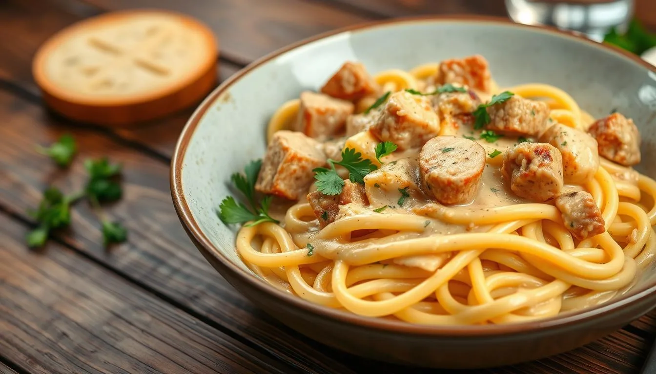 creamy chicken and italian sausage recipes with pasta