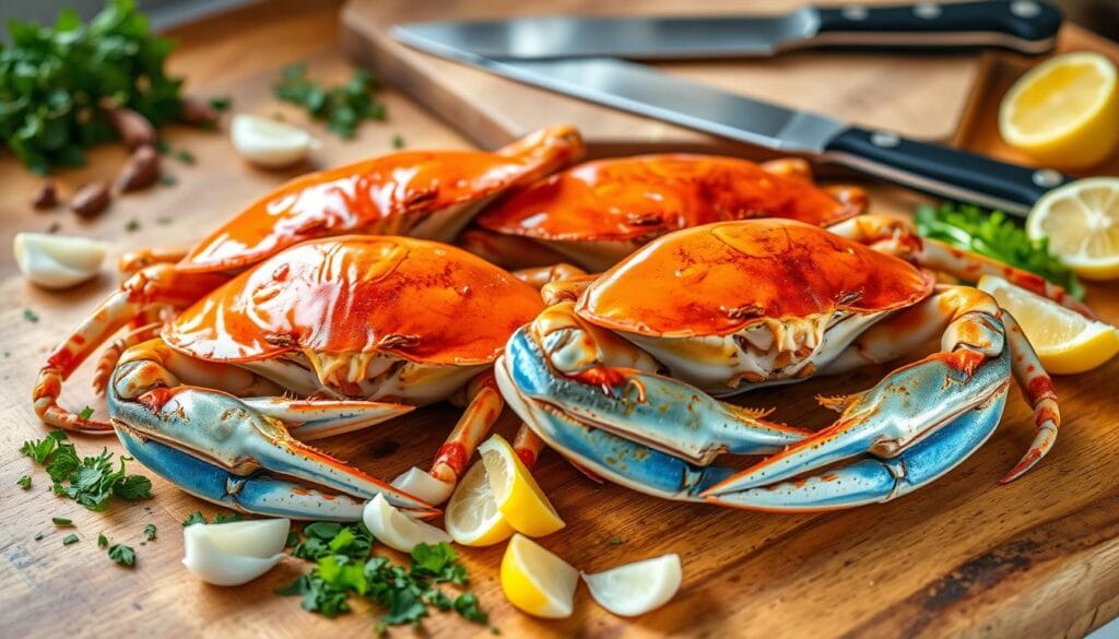 fresh crab preparation