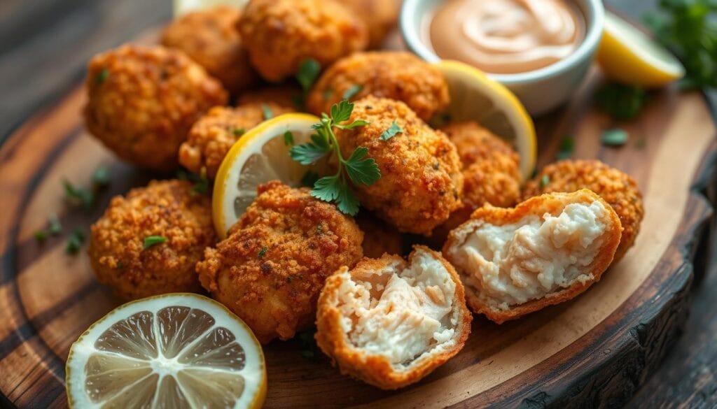 fried salmon bites