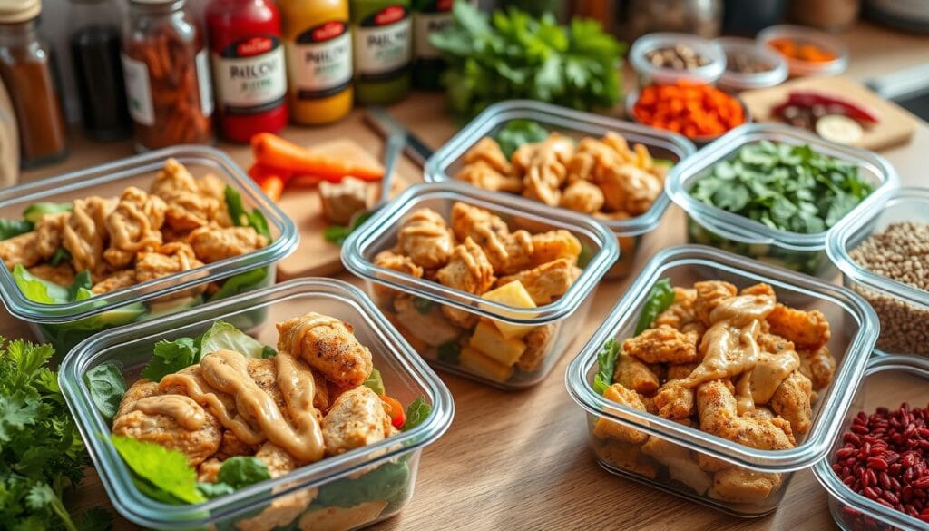 fried chicken with peanut butter