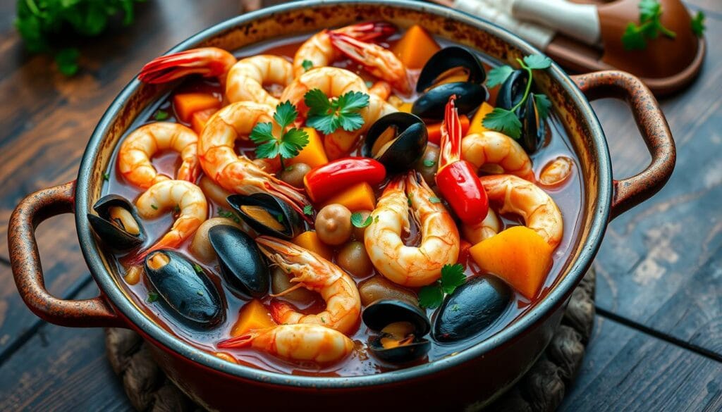 one pot seafood dish