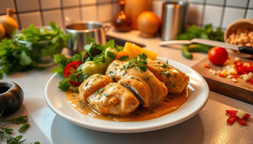 fried chicken with peanut butter