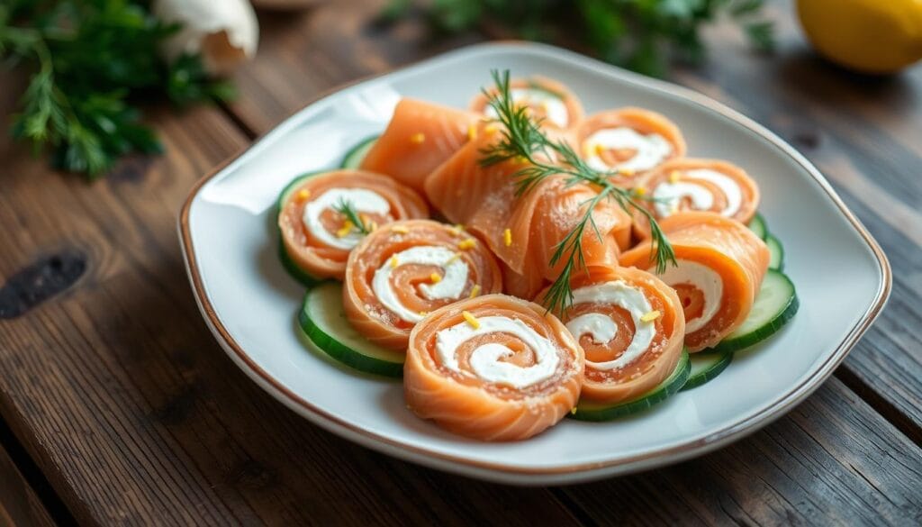 salmon roll-ups