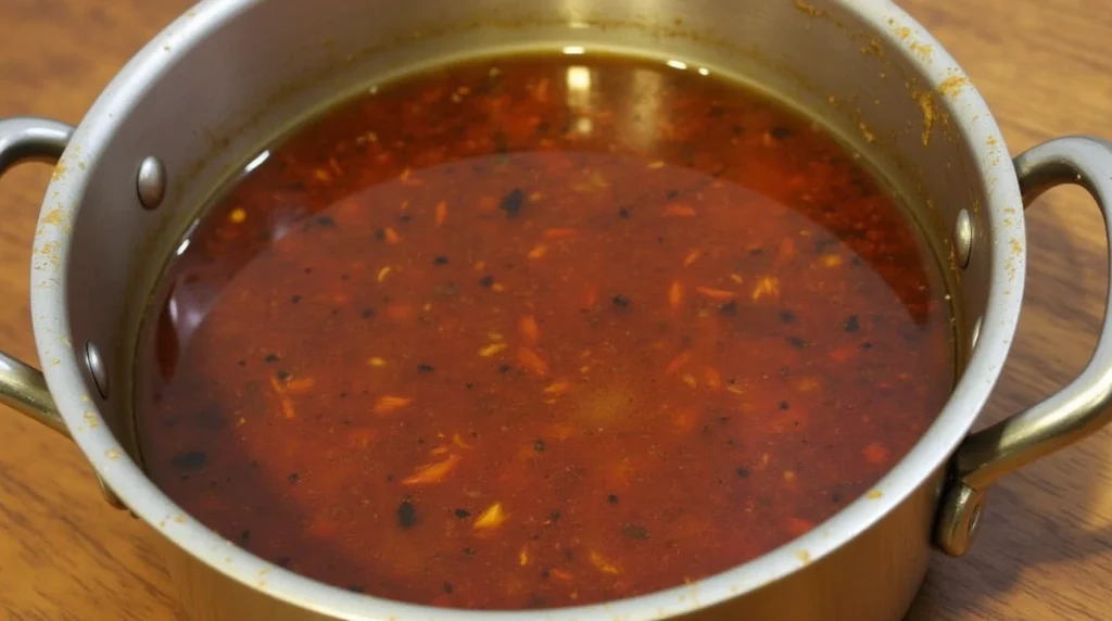 a flavorful liquid such as broth, wine, or water.