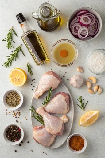 ingredients of Braised Chicken in the Oven with Crispy Skin Recipe