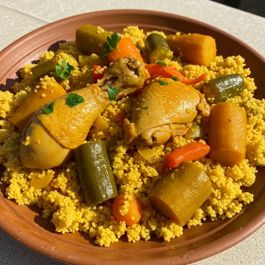 traditional moroccan chicken couscous