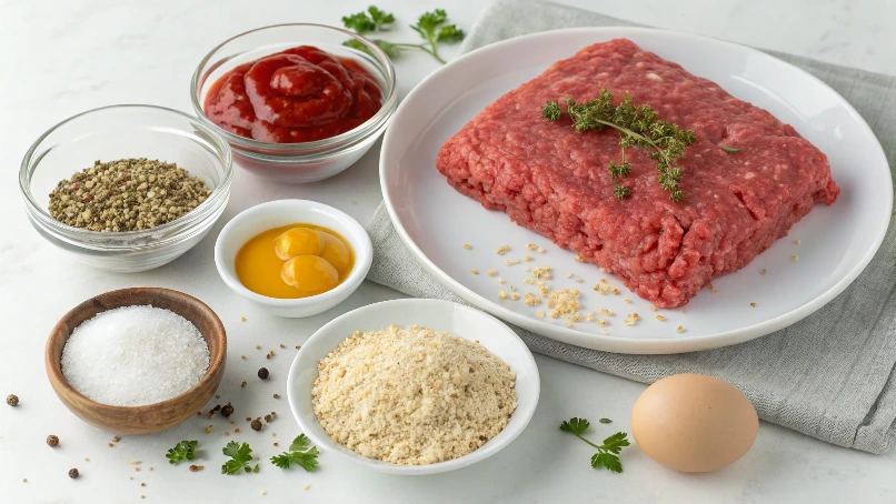 ingredient of kidney friendly ground beef meatloaf recipe