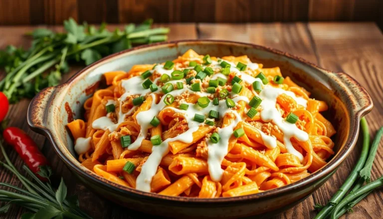 buffalo chicken protein pasta oven recipe