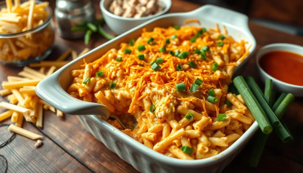 buffalo chicken protein pasta oven recipe