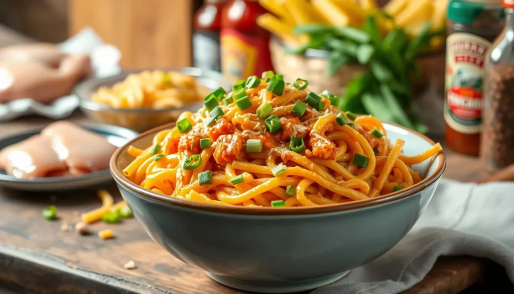 buffalo chicken protein pasta oven recipe