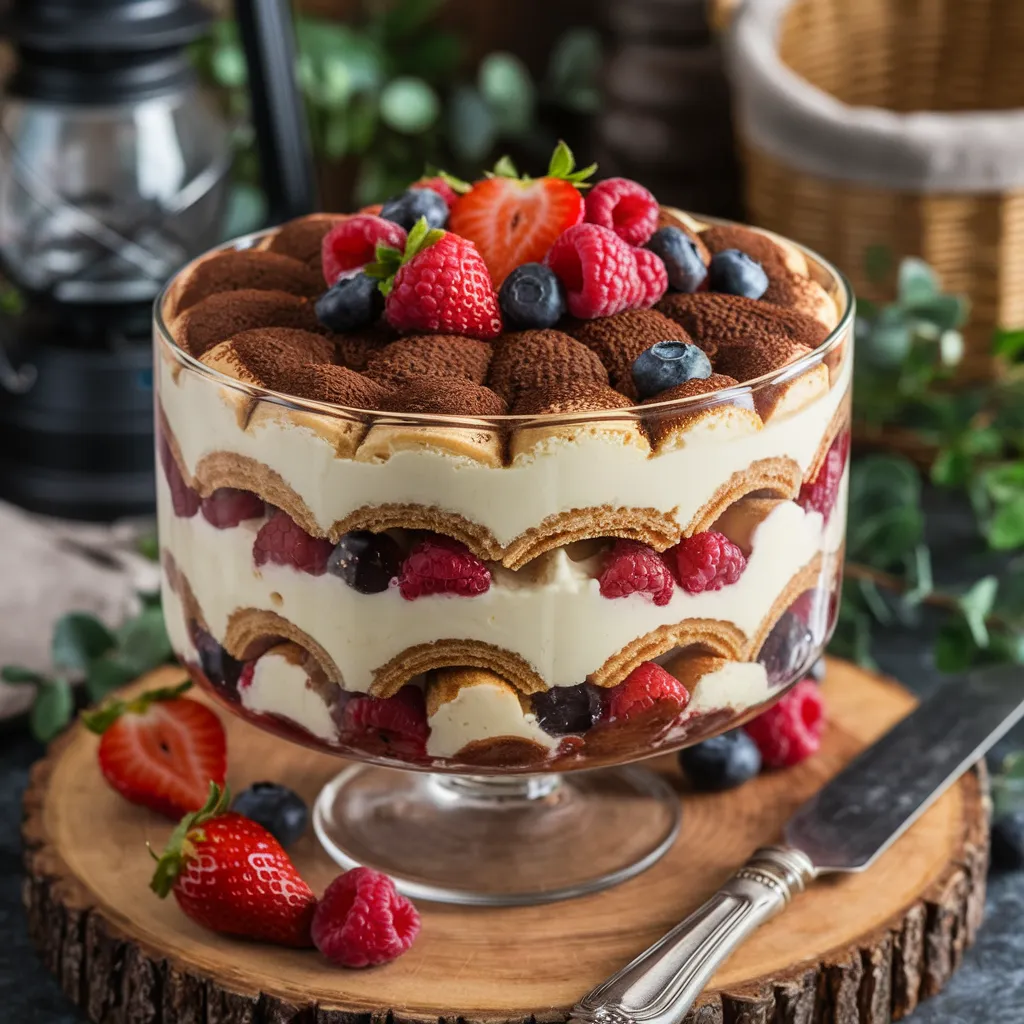 Berry Tiramisu Trifle