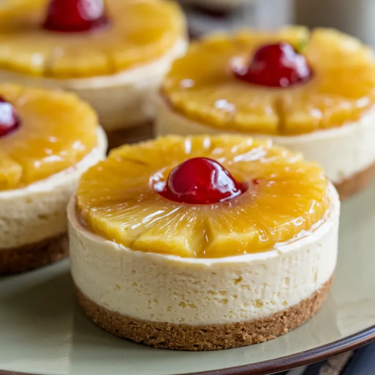 Mini Pineapple Upside-Down Cheesecakes