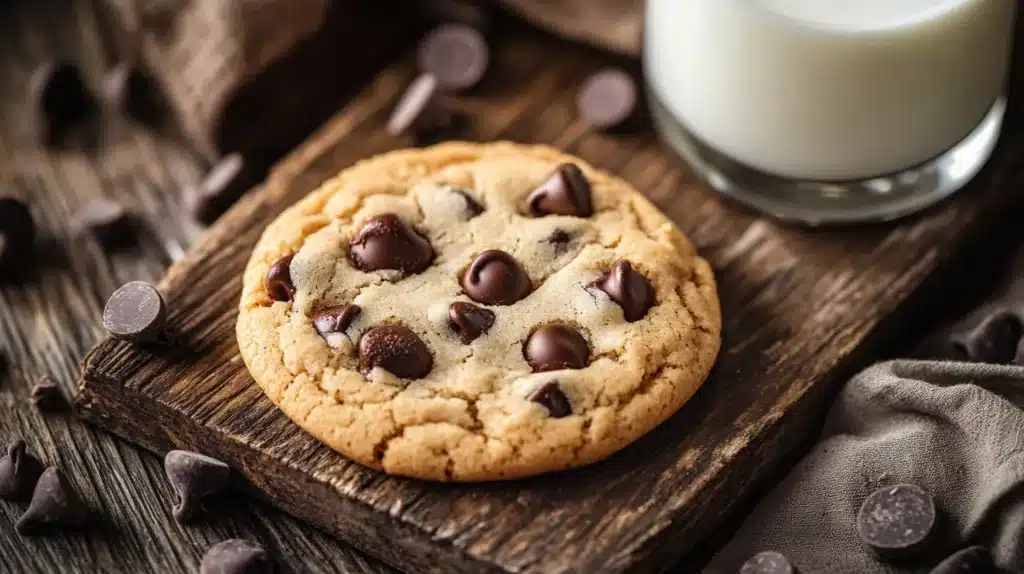 A single sugar cookie with sprinkles on a plate.