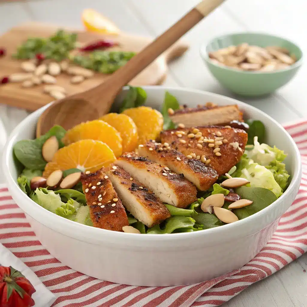 A colorful spread of fresh summer meals including pasta salad, lettuce wraps, grilled vegetables, and sandwiches served outdoors on a sunny patio table.