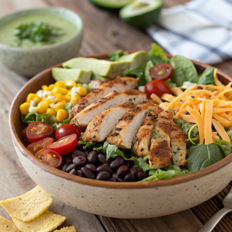 An inviting outdoor table set with fresh and healthy summer meals including leafy green salads, grilled turkey wraps, and bowls of colorful vegetables.