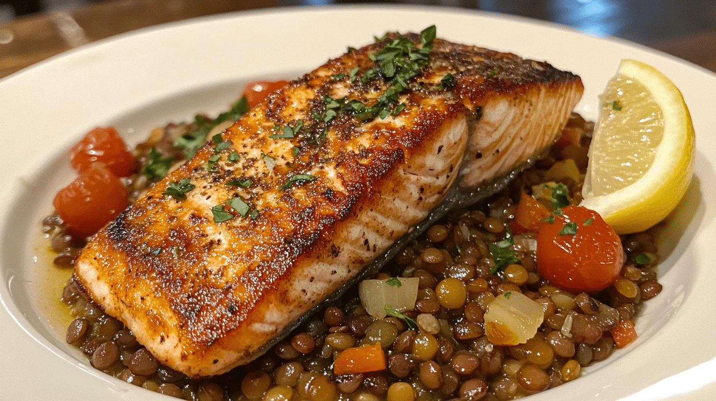 Salmon And Lentil Recipe: Flavorful & Nutritious
